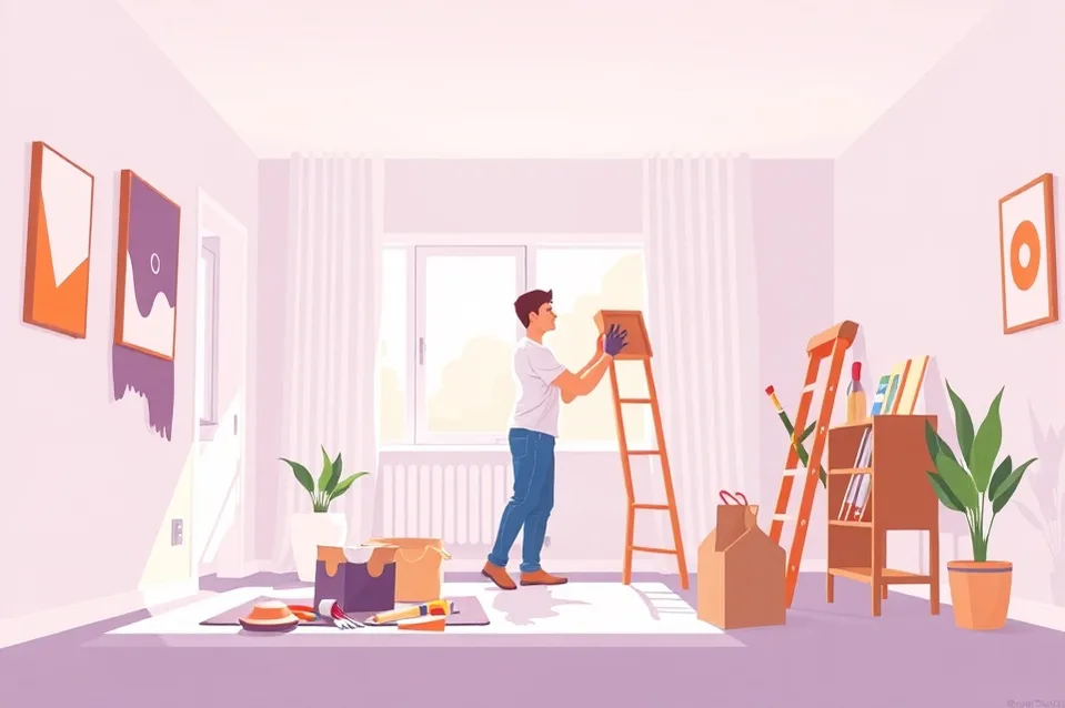 Intérieur rénové après travaux de peinture à Oullins-Pierre-Bénite