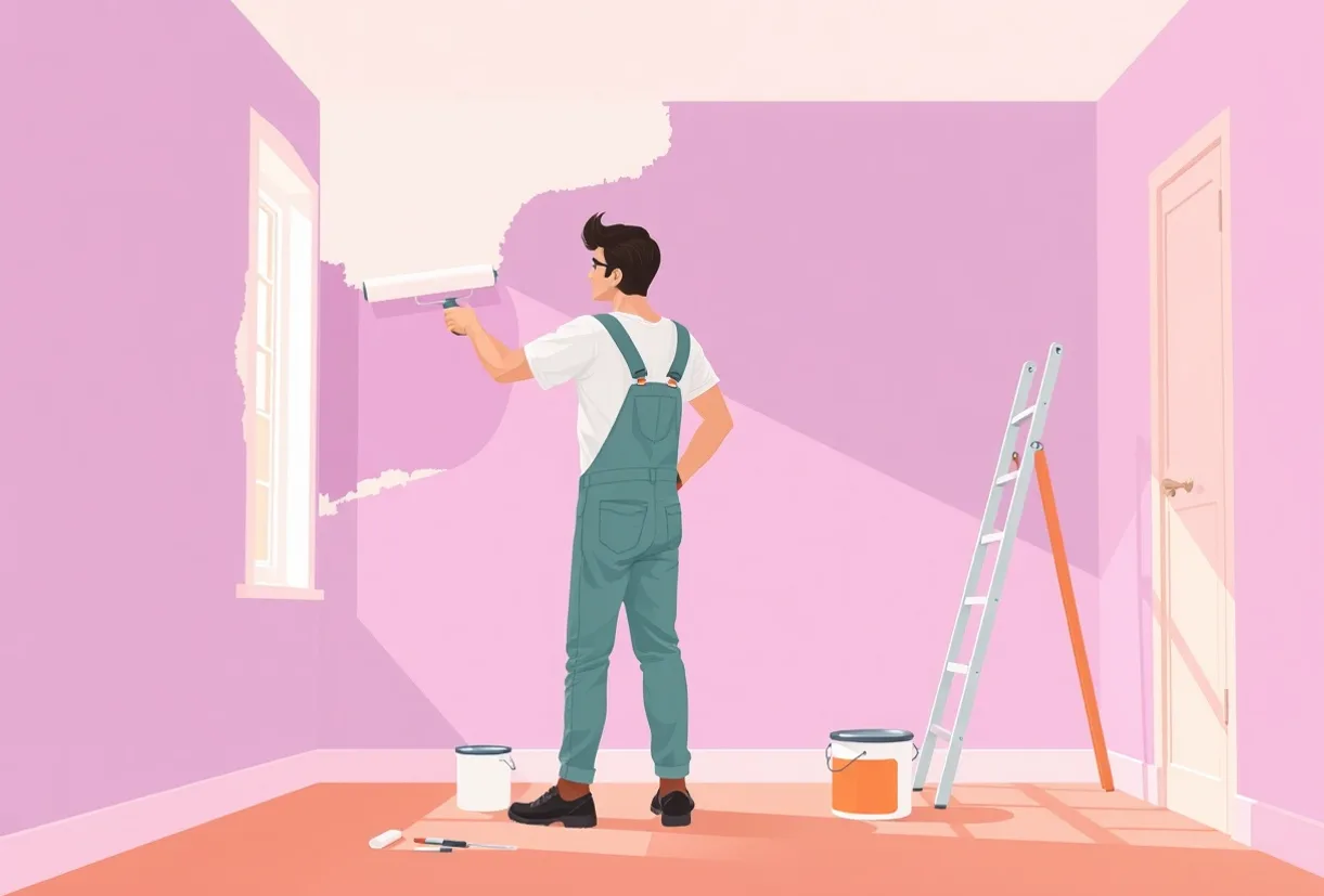 Peintre Oullins-Pierre-Bénite 69310 en intervention sur un chantier